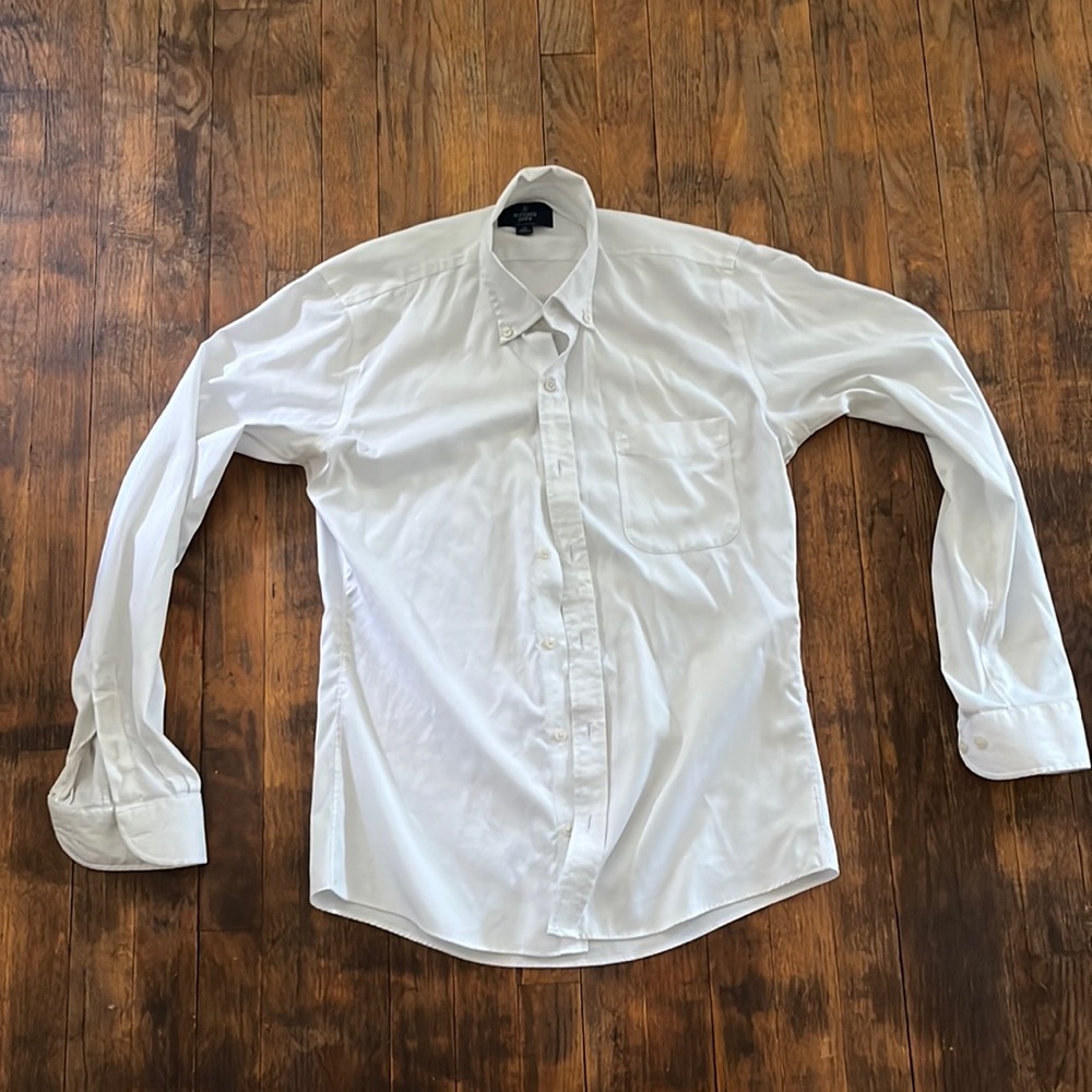 Buttoned Down White Dress Shirt